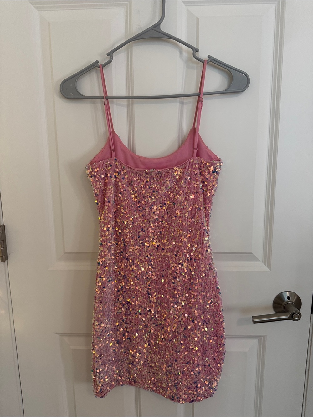 Lucy in the Sky Pink Sequin Mini Dress - Picture 2 of 5